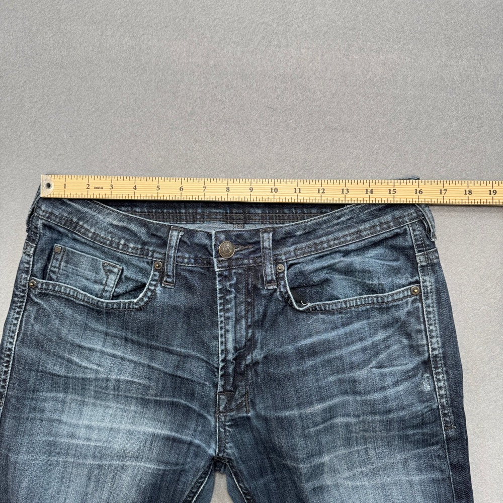 Buffalo David Bitton Jeans Men's 32x34 Blue Dark Wash Driven-X Straight Stretch - Picture 3 of 9